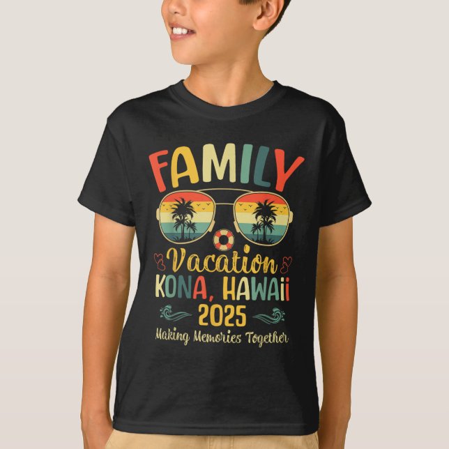 T-shirt Kona Hawaii Beach Family Summer Vacation 2025  (Devant)