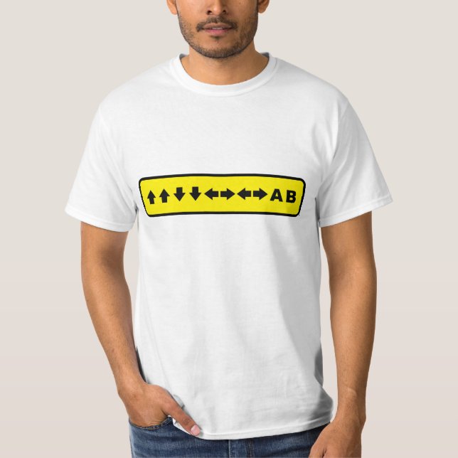 T-shirt Konami Code (Yellow) (Devant)