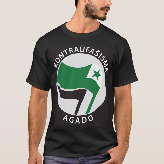 T-shirt Kontraŭfaŝisma-agado Esperanto (Devant)