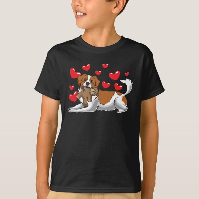 T-shirt Kooikerhondje avec animal en peluche (Devant)