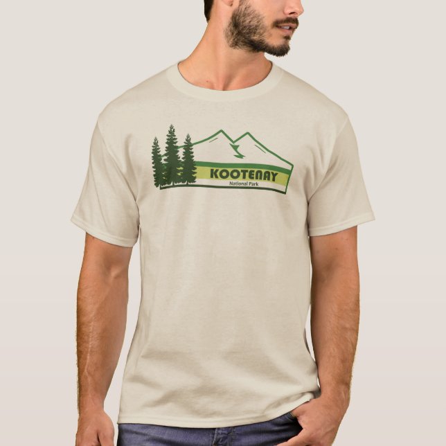 T-shirt Kootenay National Park Green Stripes (Devant)