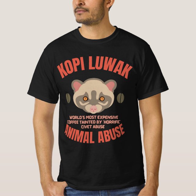 T-shirt Kopi Luwak Animal Abus - Luwak Coffee (Devant)