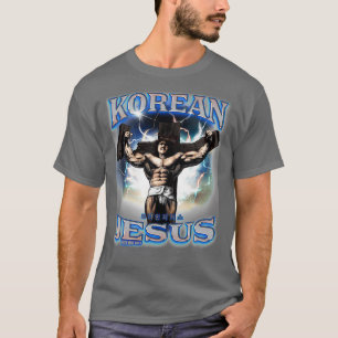 T-shirt Korean Jesus Blue