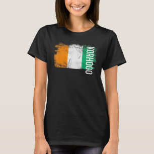 T-shirt Korhogo Côte D'Ivoire Drapeau Pour Les Ivoiriens H
