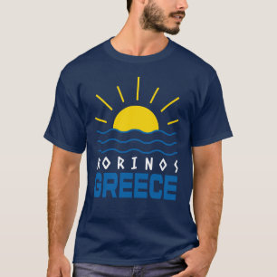 T-shirt Korinos Grèce Soleil, Sea Men's Navy Blue