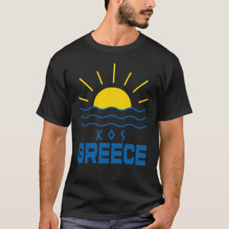 T-shirt KOS Grèce Soleil et Mer Noir