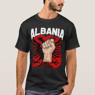T-shirt Kosovo Albanie  Tirana Drapeau Double Aigle