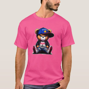 T-shirt KOSOVO Drapeau Patriotique Teddy Bear Fier Albanai