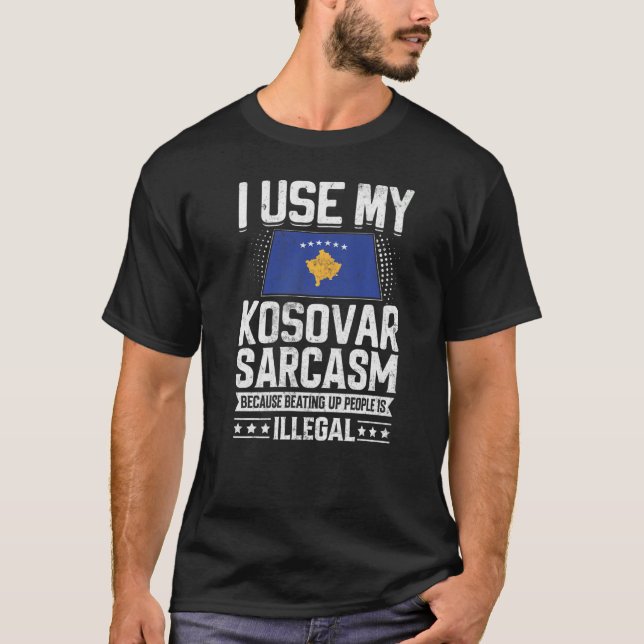 T-shirt Kosovo Drapeau Souvenirs Pour Kosovars Hommes Et F (Devant)