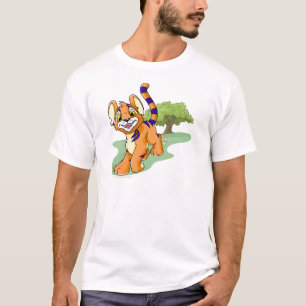 T-shirt Kougra orange aventureux sur l'île de mystère