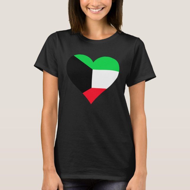 T-shirt Koweït Drapeau Coeur Koweït Aimer Koweït Koweït (Devant)