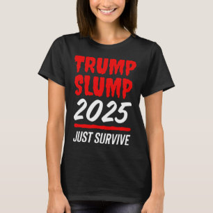 T-shirt Krach de Trump 2025 Survivre - Marché boursier rou
