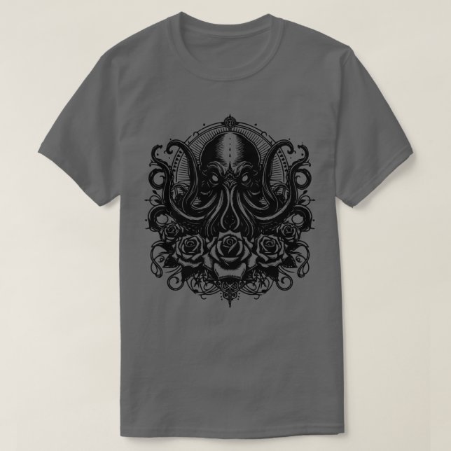 T-shirt kraken gothique (Design devant)