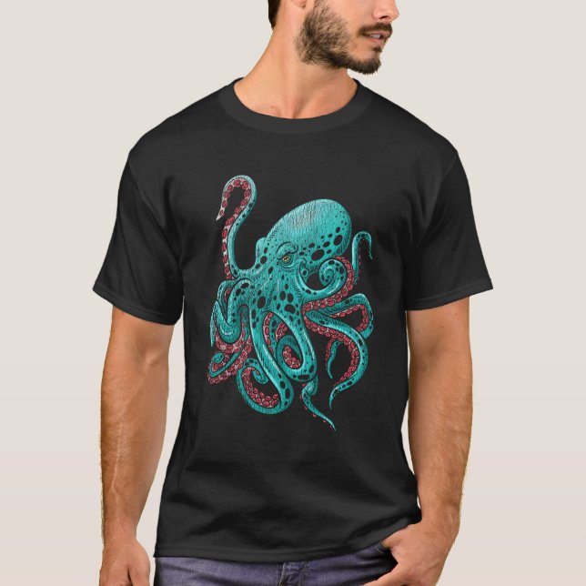 T-shirt Kraken Octopus (Devant)