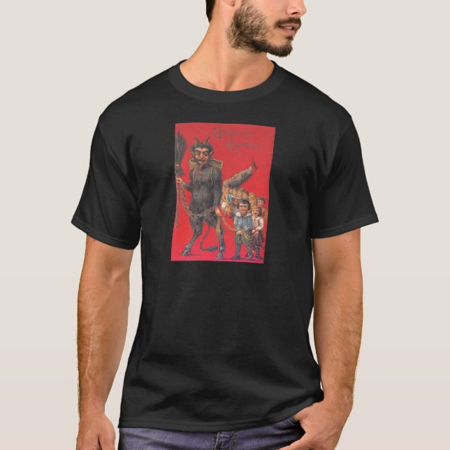 T-shirt Krampus Avec Les Mauvais Enfants (Devant)