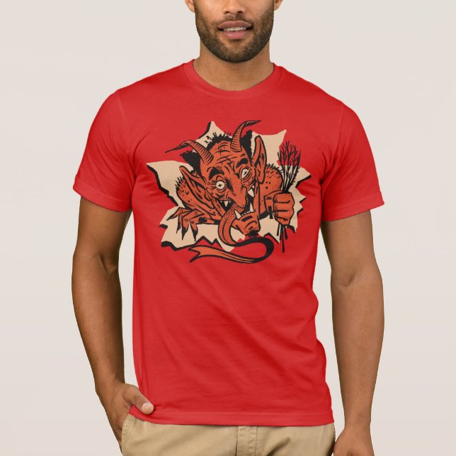 T-shirt Krampus Busch à travers votre chemise (Devant)