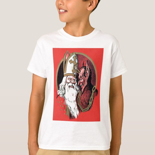 T-shirt Krampus de la Saint-Nicolas rouge (Devant)