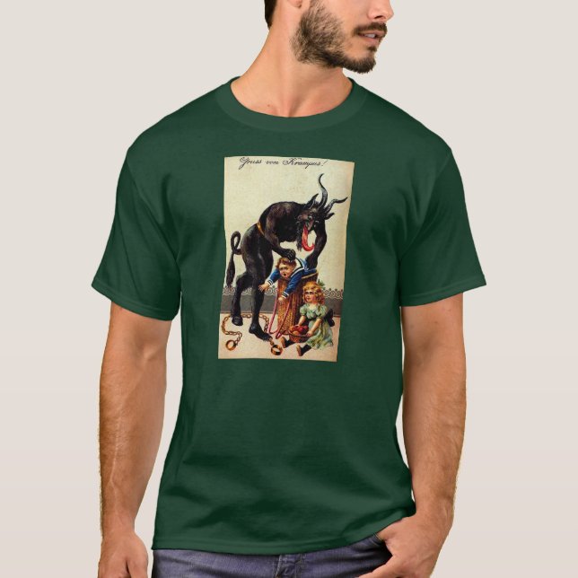 T-shirt Krampus Kids in Panier de Noël Chemise de Noël (Devant)