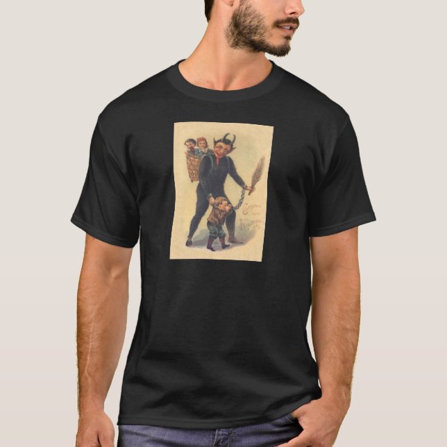 T-shirt Krampus Punissant le mauvais enfant (Devant)