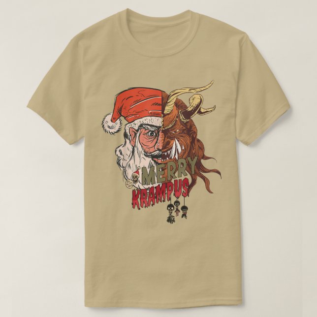 T-shirt Krampusnacht Merry Krampus et Père Noël Horror Chr (Design devant)