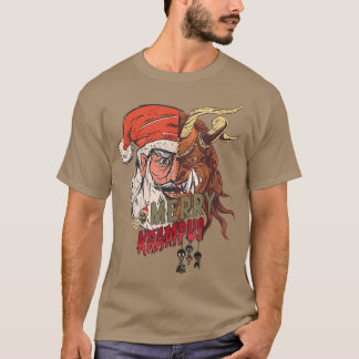 T-shirt Krampusnacht Merry Krampus et Père Noël Horror Chr