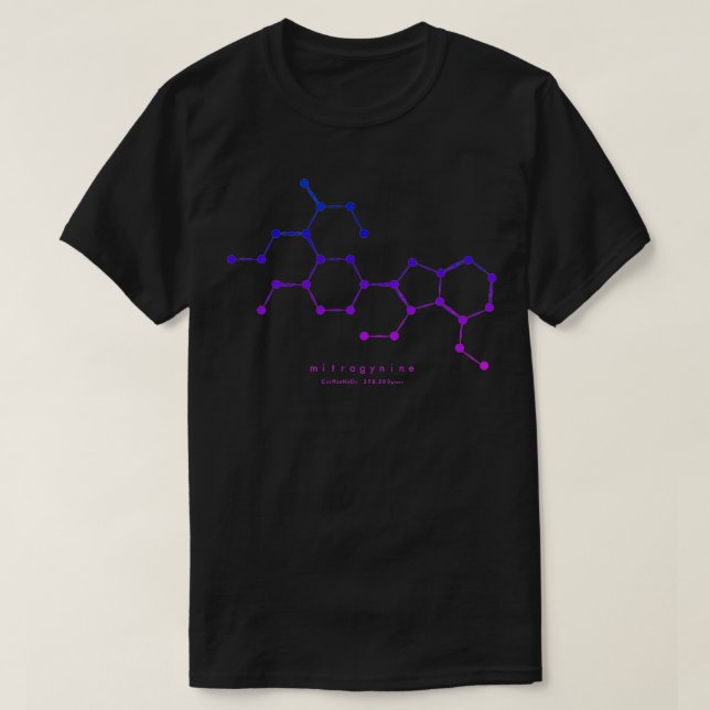 T-shirt Kratom Coloré Molécule Nootropique Kratom (Design devant)