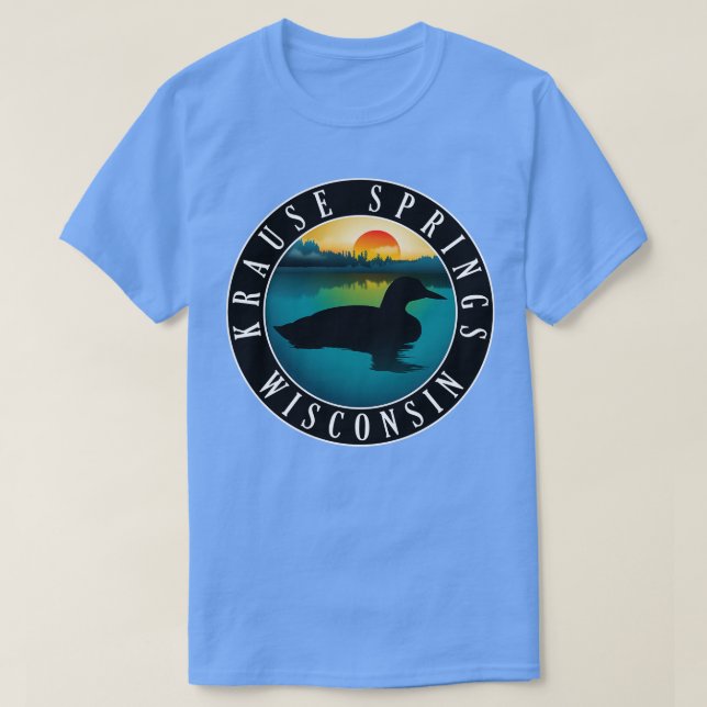T-shirt Krause Springs Wisconsin Loon (Design devant)
