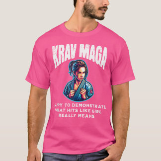 T-shirt Krav Maga Girl Krav Maga équipement Mixed martial 