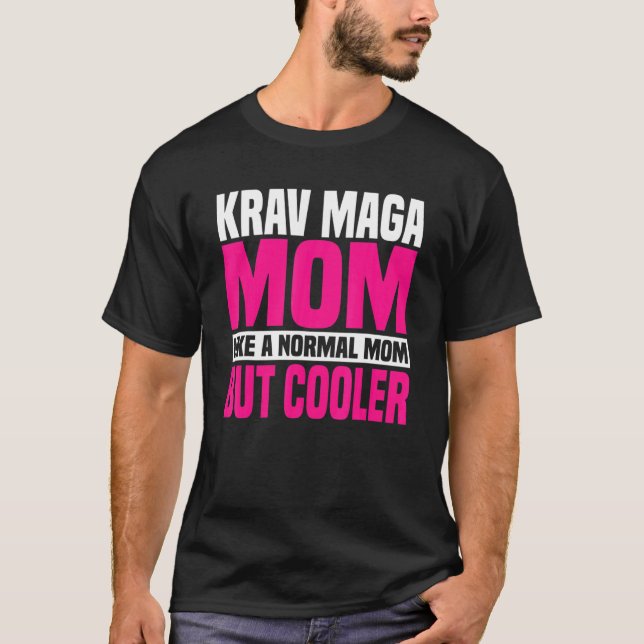 T-shirt Krav Maga Mom Contact Combat Mixed martial art Sel (Devant)
