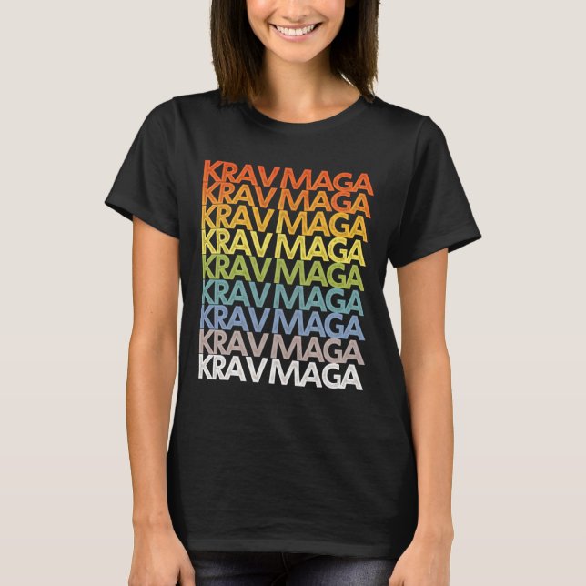 T-shirt Krav Mega Self Defense Training Martial Arts Fitne (Devant)