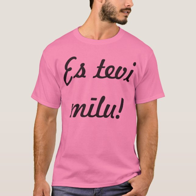 T-shirt kreklis de milu de tevi d'es (Devant)
