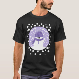 T-shirt Krimbles Fun Snowman Snowy Avec Lilac Woolac Casqu