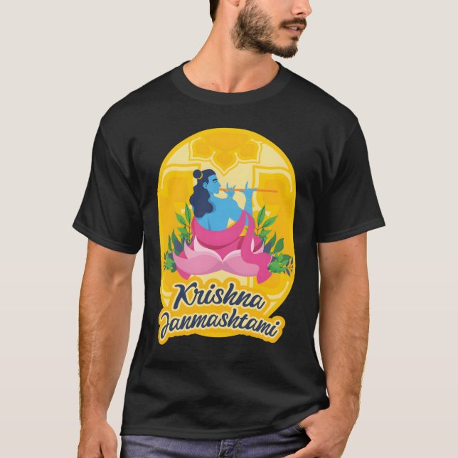 T-shirt Krishna Janmashtami - Festival de l'Inde (Devant)
