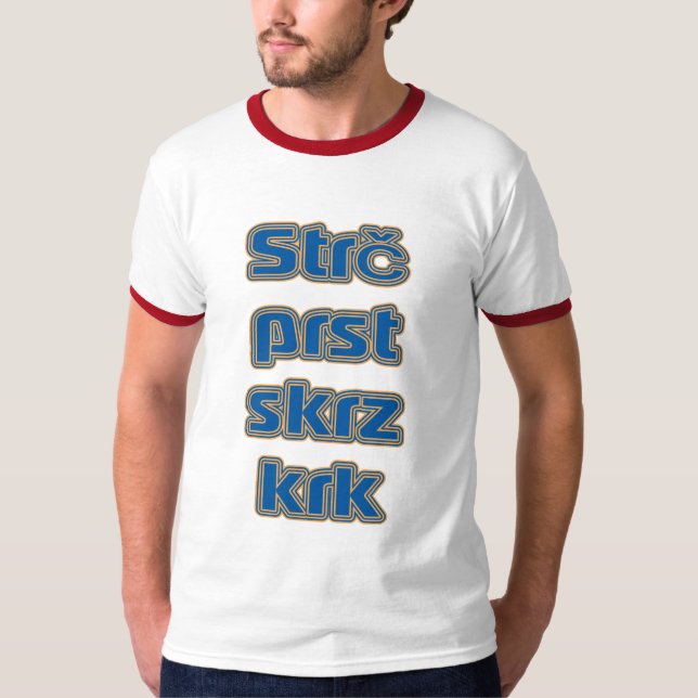T-shirt Krk de skrz de prst de Strč (langue-tornade (Devant)