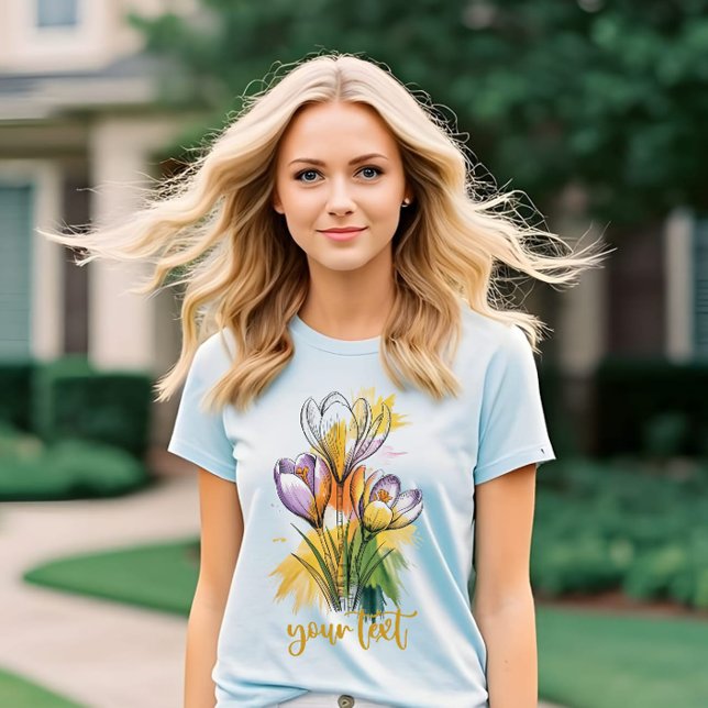 T-shirt Krocuses fleuriste  (enjoy originality)