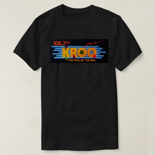 T-shirt KROQ 106.7 1980s Los Angeles new wave alternative  (Design devant)