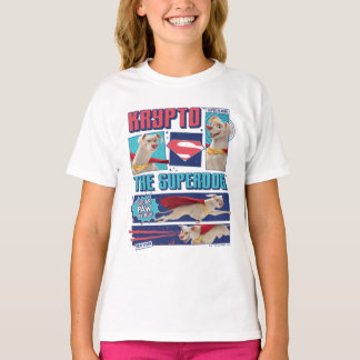 T-shirt Krypto Les Panneaux De Bande Dessinée Super Chien