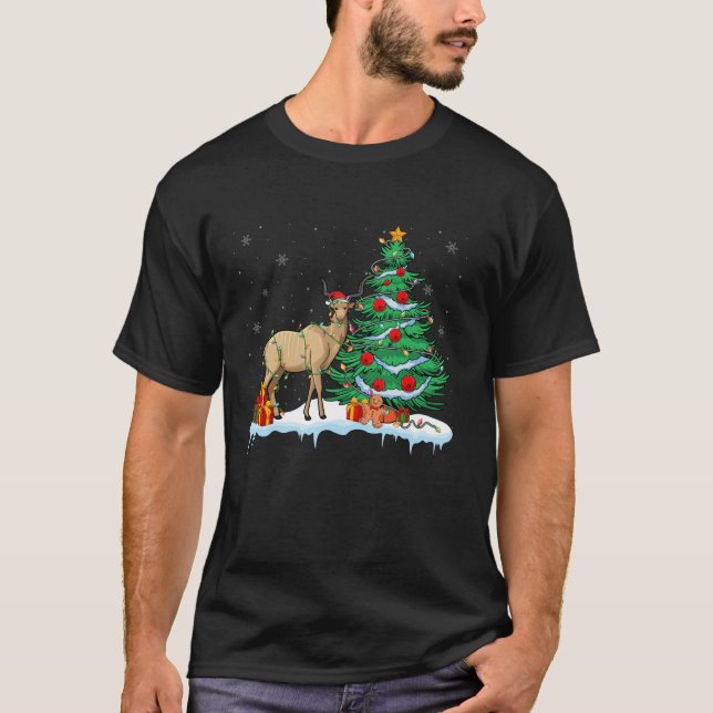 T-shirt Kudu Lover Christmas Kudu portant le Noël Noël Noë (Devant)