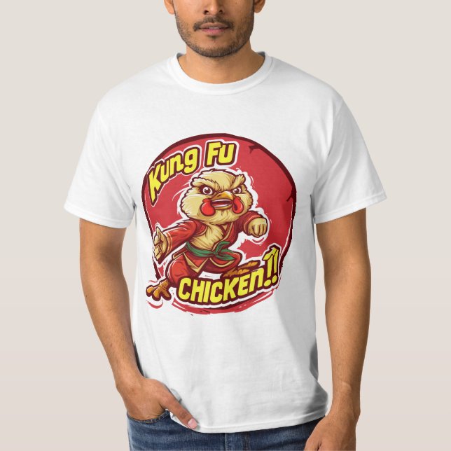 T-shirt Kung Fu Chicken - Libérez le guerrier intérieur (Devant)