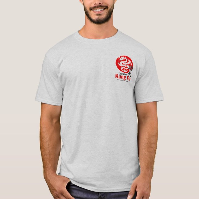 T-shirt Kung Fu (gris de cendre) (Devant)