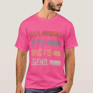 T-shirt Kung Fu Légende Arts Martiaux Rétro Hommes Kung Fu