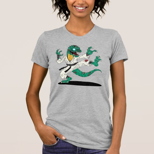 T-shirt Kung Fu Lizard Zombie (Devant)