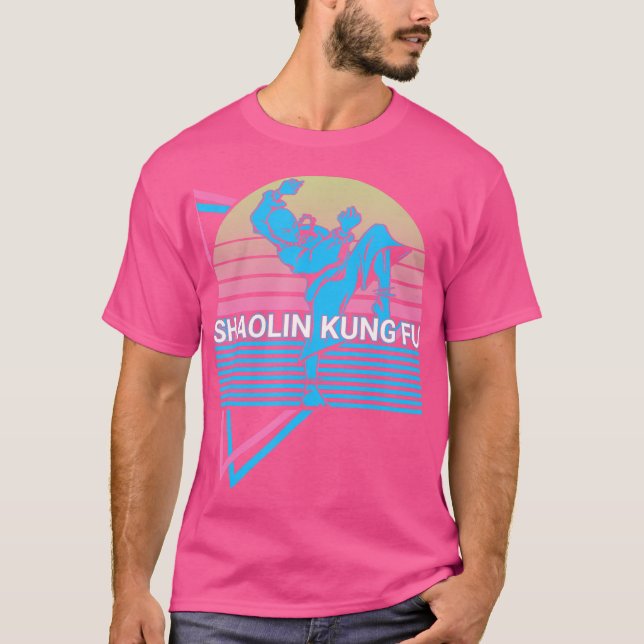 T-shirt Kung Fu Retro Shaolin Kung Fu (Devant)