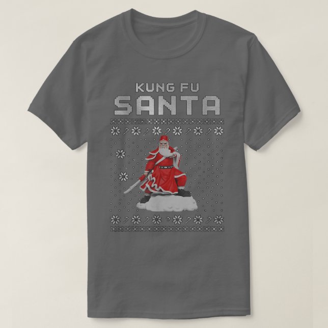 T-shirt Kung Fu Santa Claus  (Design devant)