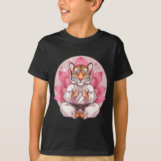 T-shirt Kung Fu Tigre Lotus Fleur Kickboxing Taekwondo
