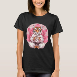 T-shirt Kung Fu Tigre Lotus Fleur Kickboxing Taekwondo