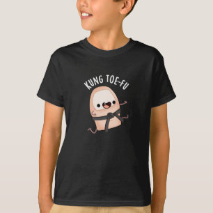 T-shirt Kung Toe-fu Funny Big Toe Puns Dark BG