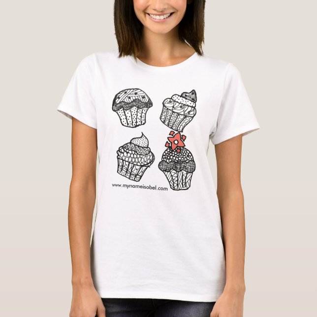 T-shirt Kupcakes sont des petits gâteaux avec le bon karma (Devant)