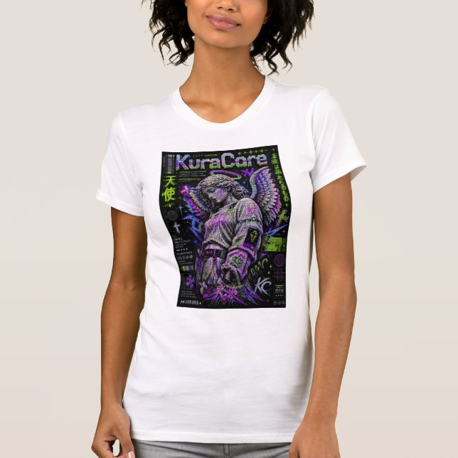 T-shirt KuraCore Ange Micro Mosaic 3D Cyber (Devant)