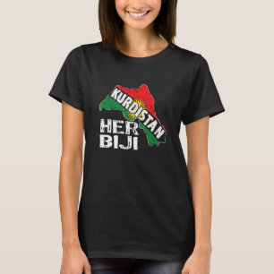 T-shirt Kurdes Kurdistan Newroz Kurdi Drapeau Her Biji Kur